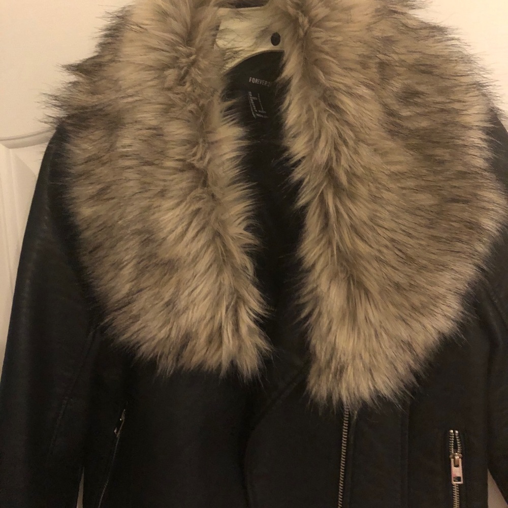 Faux leather jacket
